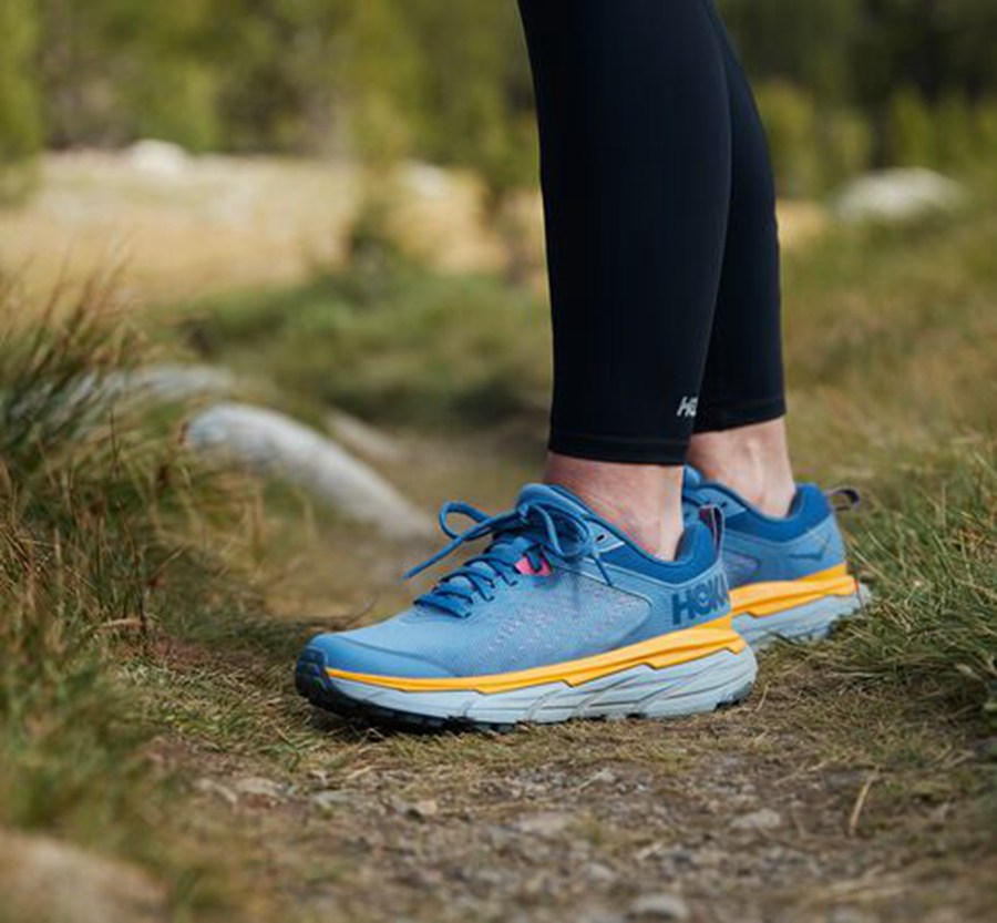 Zapatillas Trail Hoka One One Mujer - Challenger Atr 6 - Azules - MBC172348